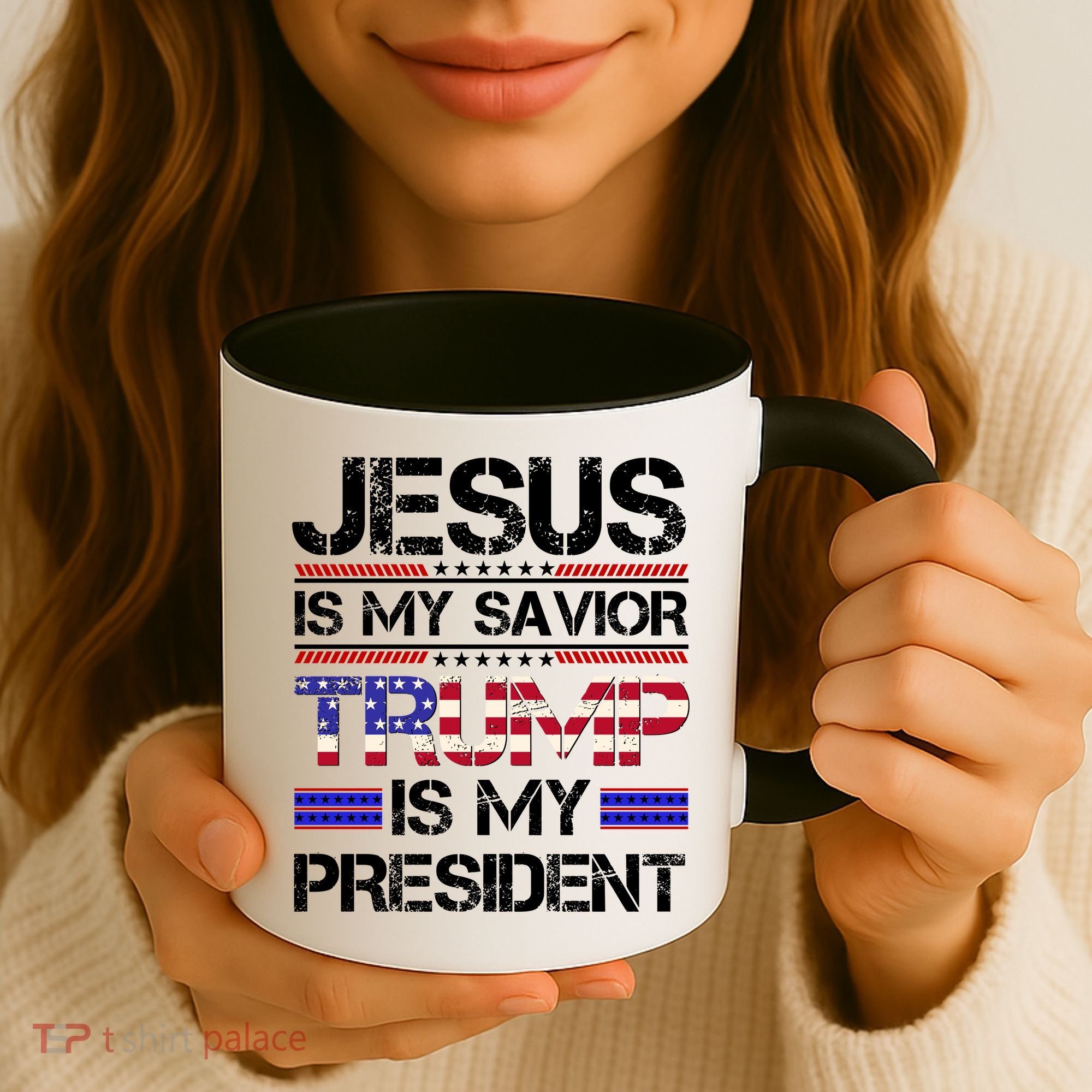 Jesus Is My Savior Trump Is My President Christian Coffee Mug