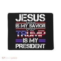 Jesus Is My Savior Trump Is My President Christian Mousepad thumb 0