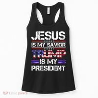 Jesus Is My Savior Trump Is My President Christian Women's Tank Top thumb 0