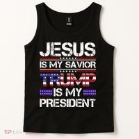 Jesus Is My Savior Trump Is My President Christian Tank Top thumb 2