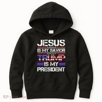 Jesus Is My Savior Trump Is My President Christian Kids Hoodie thumb 0