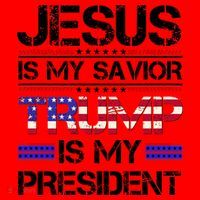 Jesus Is My Savior Trump Is My President Christian Santa Hat thumb 1