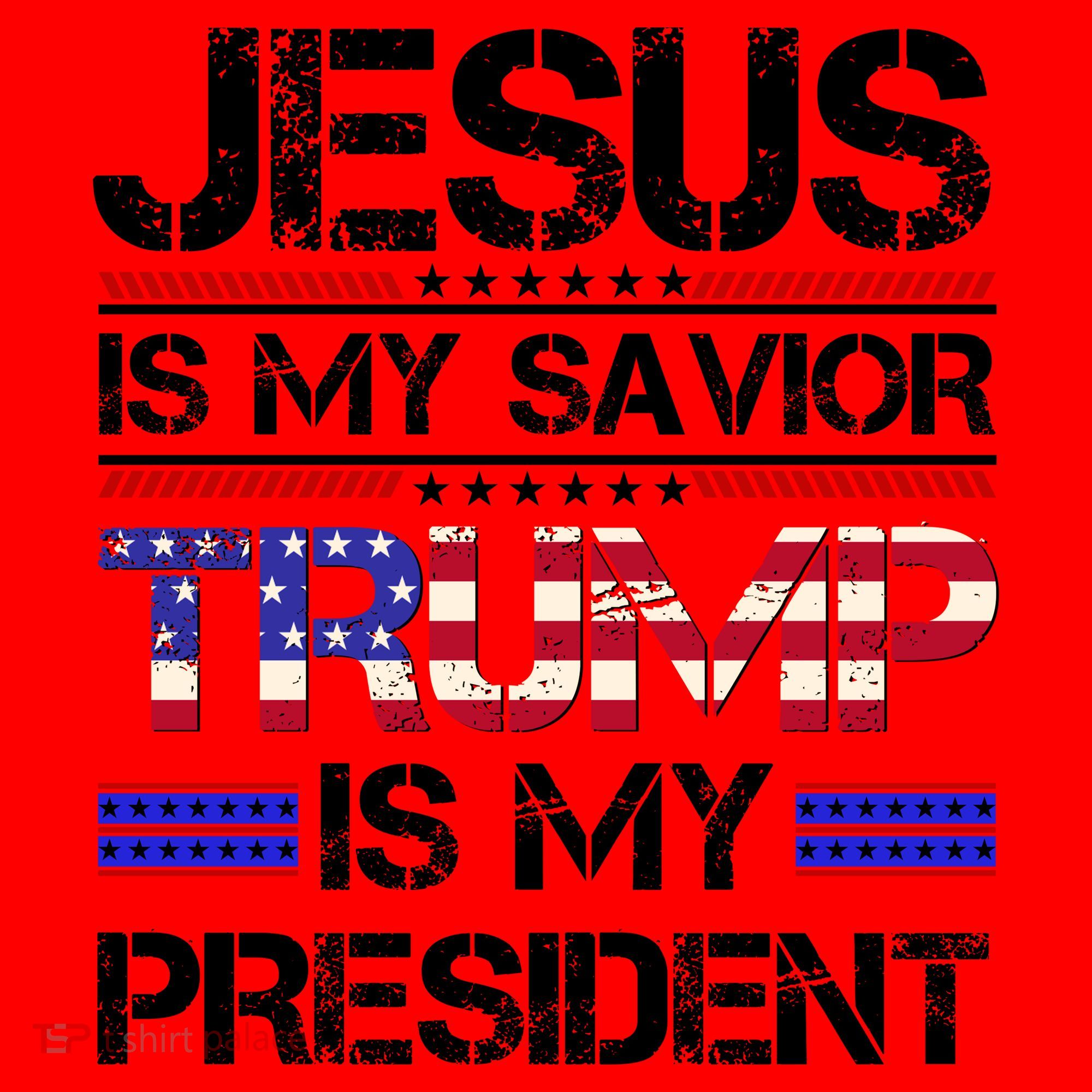 Jesus Is My Savior Trump Is My President Christian Santa Hat