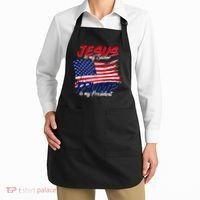 Jesus Is My Savior Trump Is My President USA Flag Apron thumb 2
