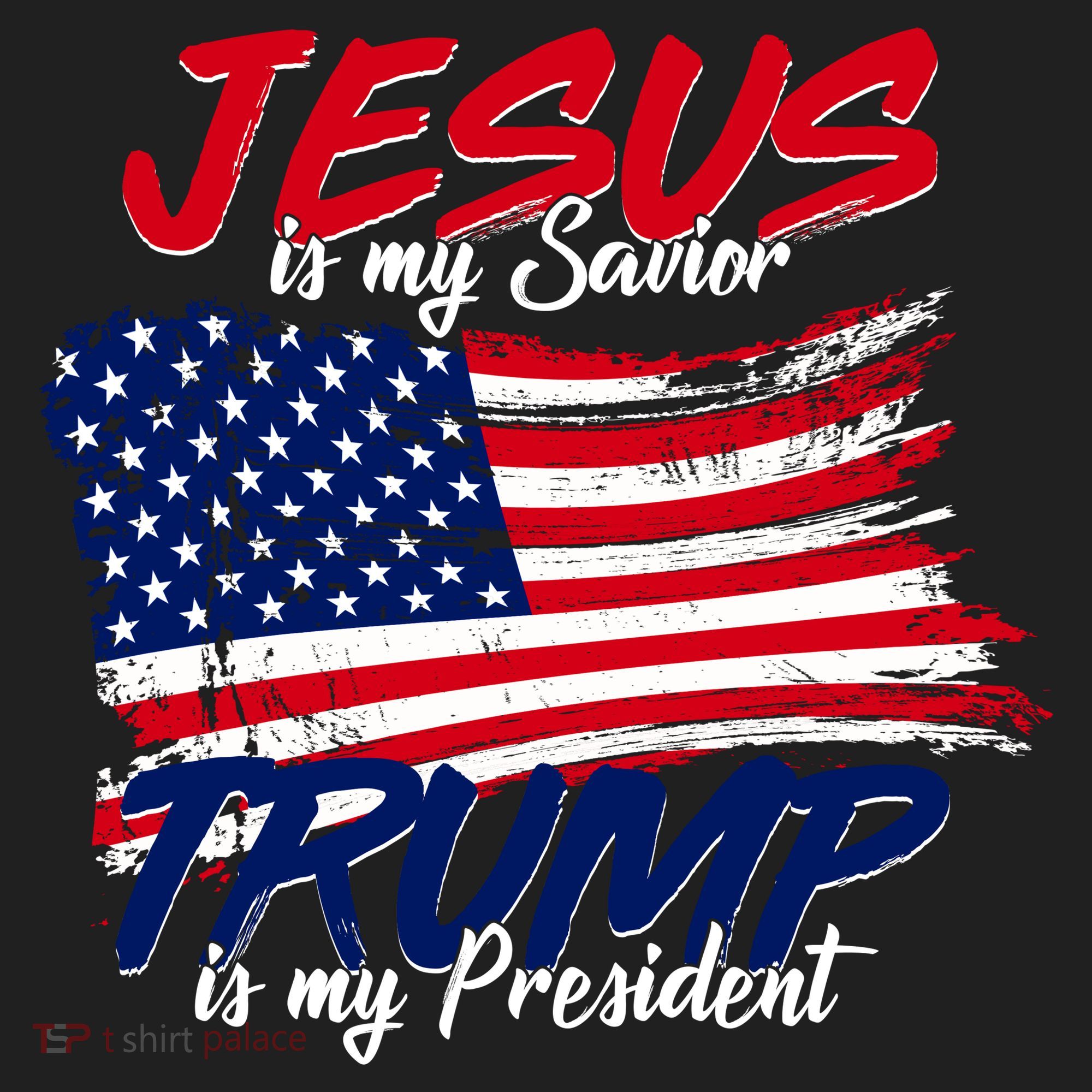 Jesus Is My Savior Trump Is My President USA Flag Golf Towel