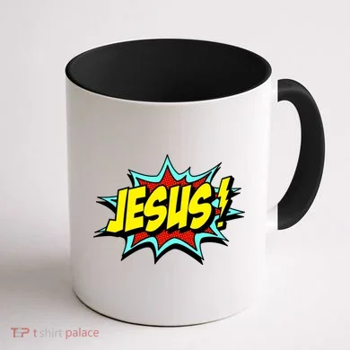 Jesus Is My Superhero Coffee Mug back