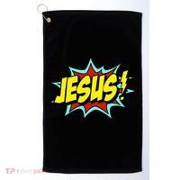 Jesus Is My Superhero Golf Towel thumb 0