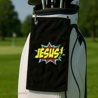 Jesus Is My Superhero Golf Towel thumb 2