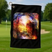Jesus is the Galaxy Christian Painting Golf Towel thumb 1