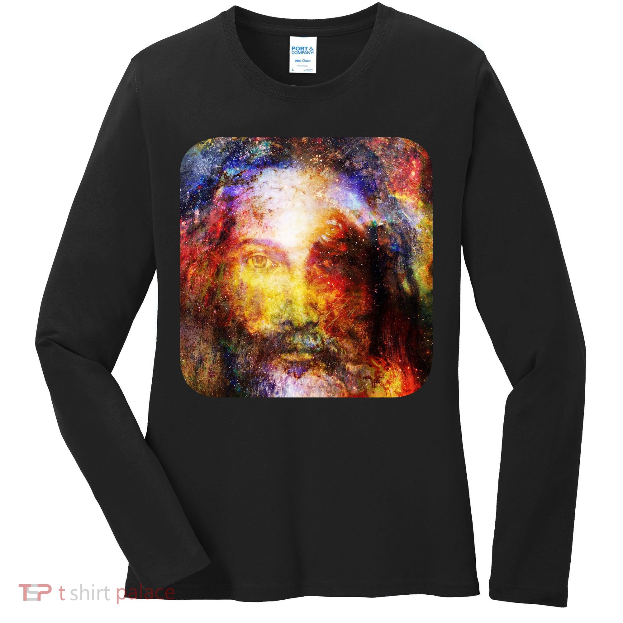 Jesus is the Galaxy Christian Painting Women's Long Sleeve Shirt