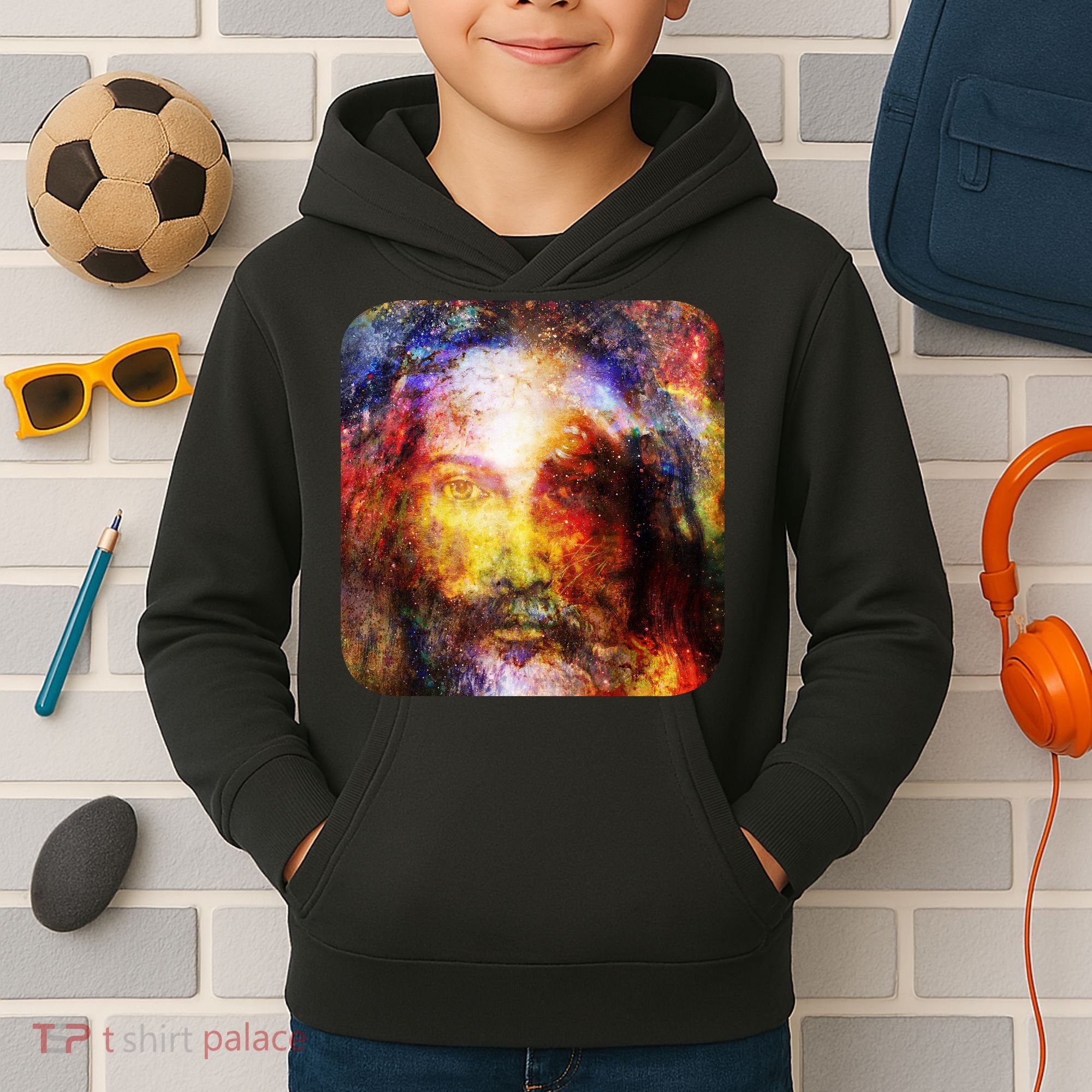 Jesus is the Galaxy Christian Painting Kids Hoodie