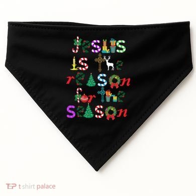 Jesus Is The Reason For The Season Christmas USA-Made Doggie Bandana