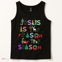 Jesus Is The Reason For The Season Christmas Tank Top thumb 2