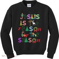 Jesus Is The Reason For The Season Christmas Kids Sweatshirt thumb 0