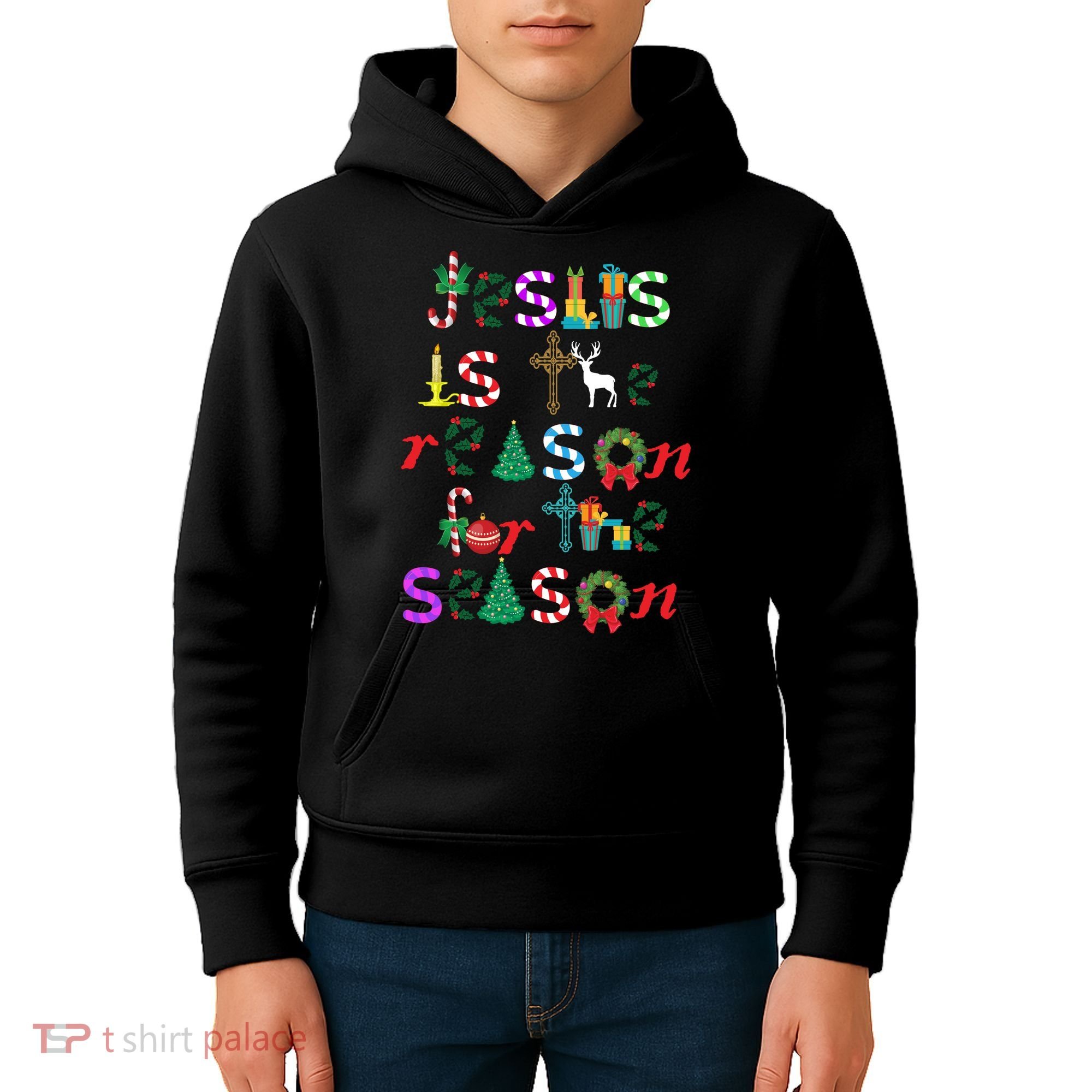 Jesus Is The Reason For The Season Christmas Kids Hoodie