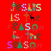 Jesus Is The Reason For The Season Christmas Santa Hat thumb 1