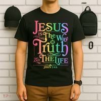 Jesus is the way the Truth and the Life John 14:6 T-Shirt thumb 6