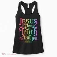 Jesus is the way the Truth and the Life John 14:6 Women's Tank Top thumb 0