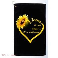Jesus It's A Relationship Golf Towel thumb 0