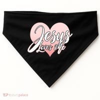 Jesus Love Me USA-Made Doggie Bandana thumb 0