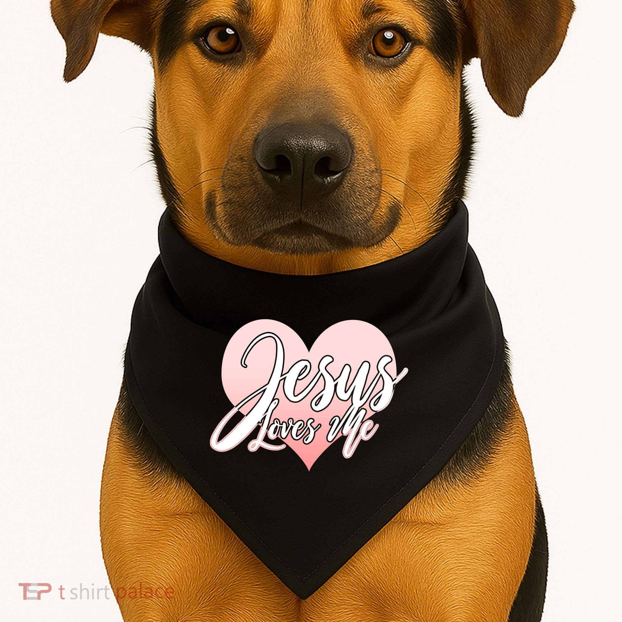 Jesus Love Me USA-Made Doggie Bandana