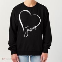 Jesus Love Simple Faith Heart Women's Sweatshirt thumb 0