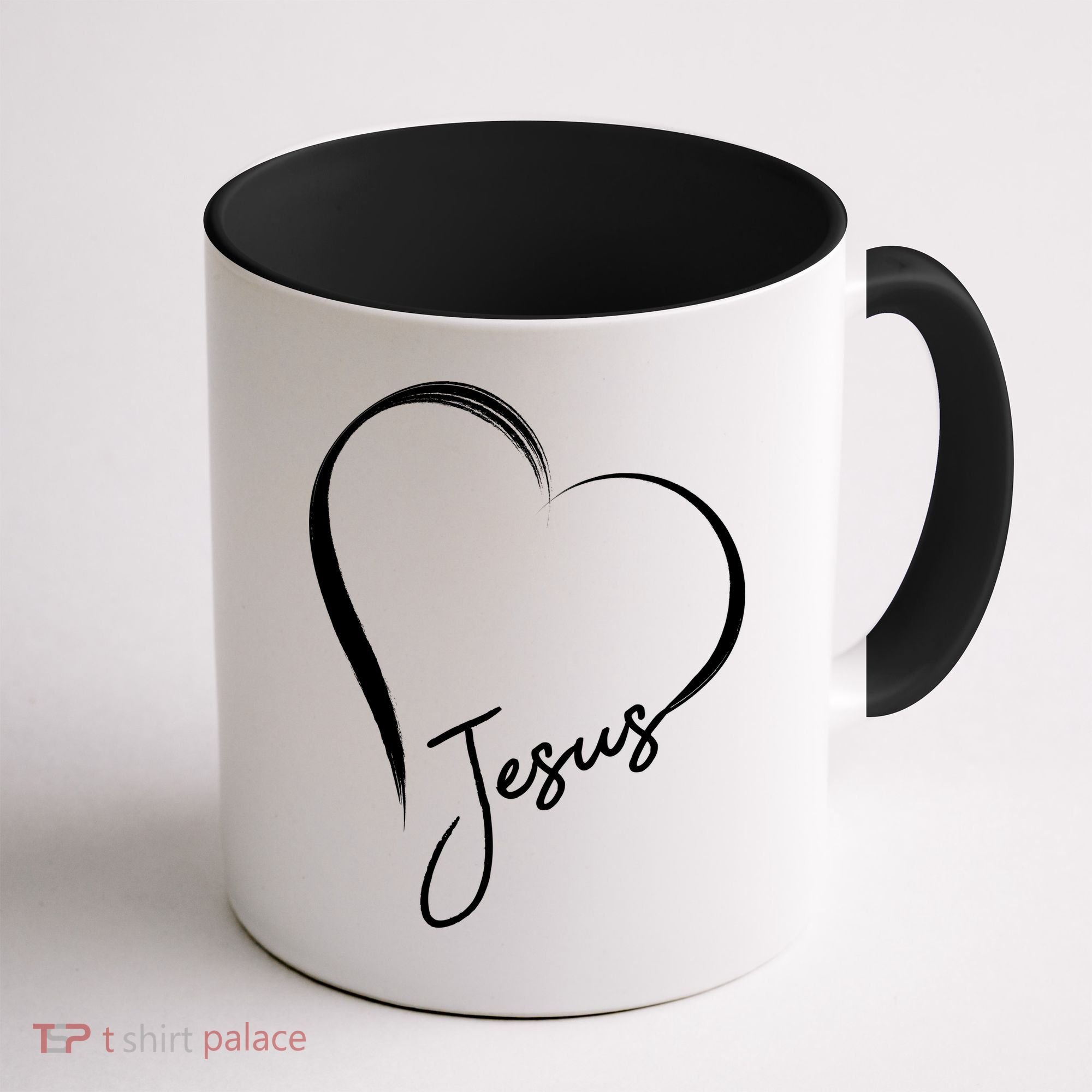 Jesus Love Simple Faith Heart Coffee Mug