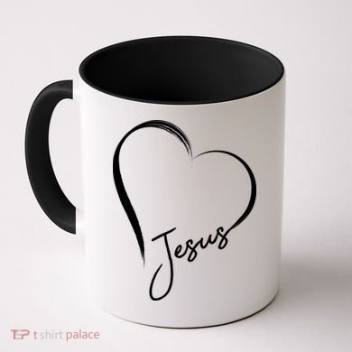 Jesus Love Simple Faith Heart Coffee Mug