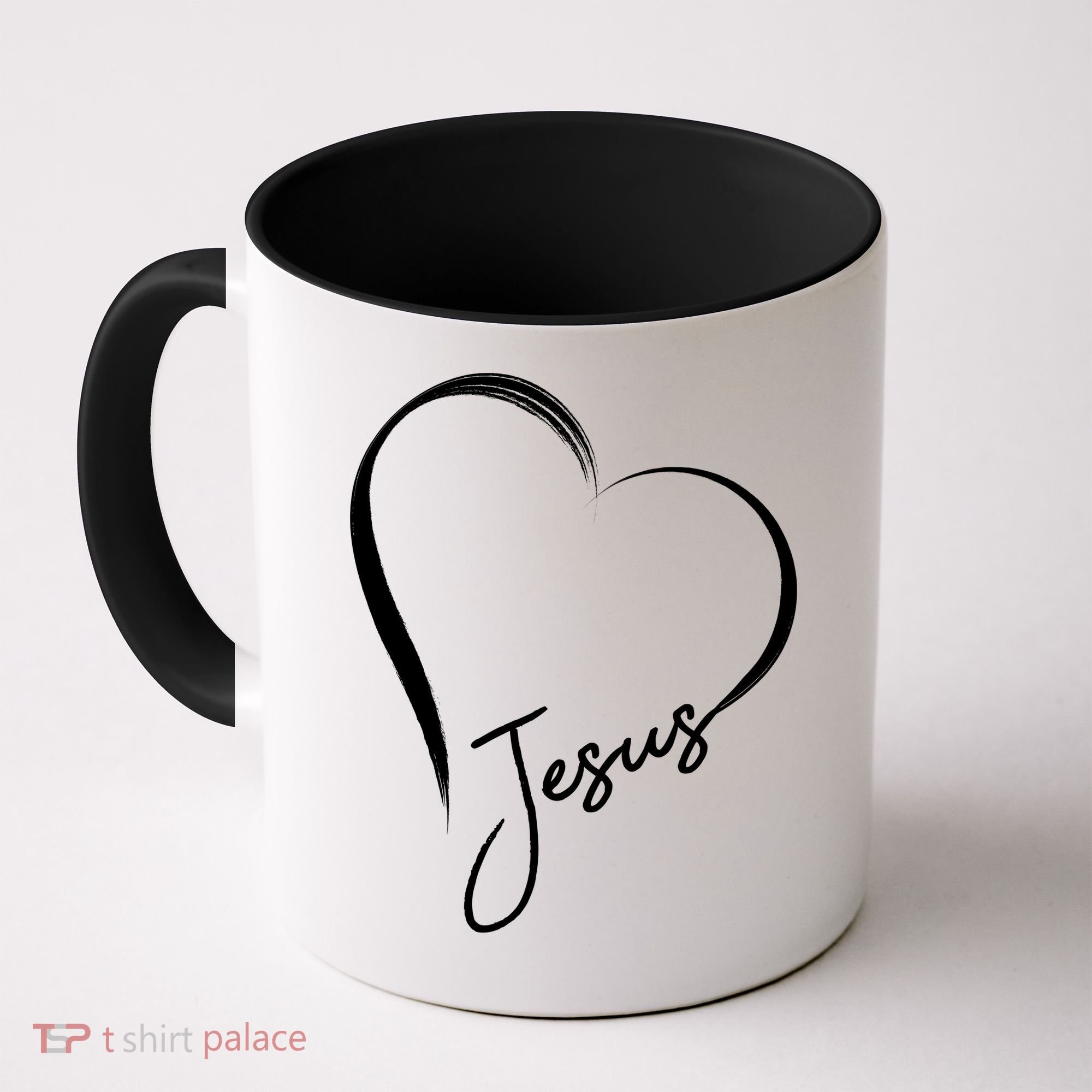 Jesus Love Simple Faith Heart Coffee Mug