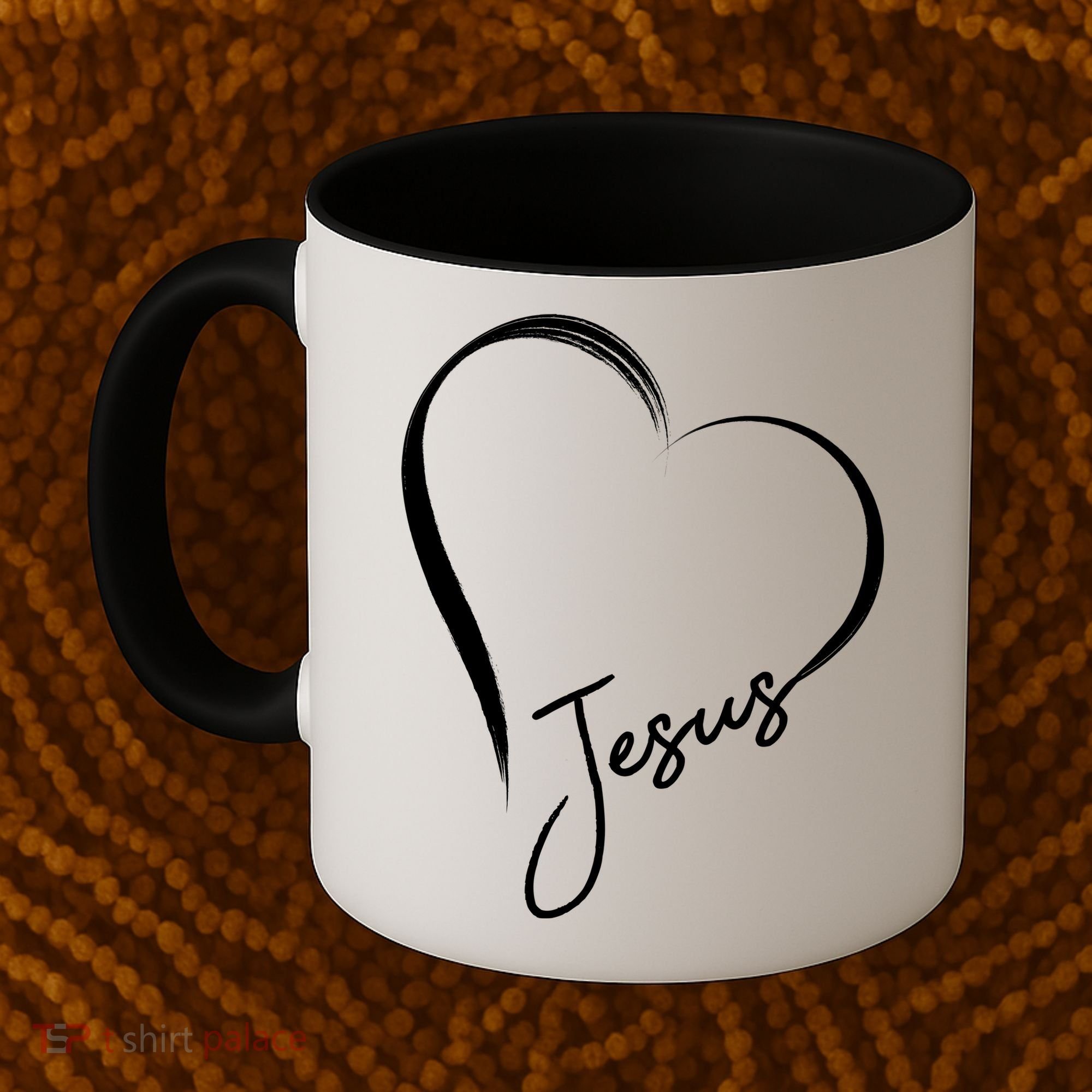 Jesus Love Simple Faith Heart Coffee Mug