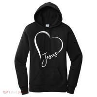 Jesus Love Simple Faith Heart Women's Hoodie thumb 0