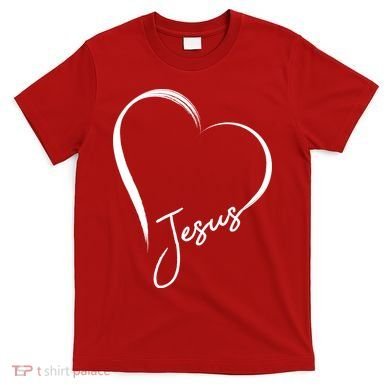 Jesus Love Simple Faith Heart T-Shirt
