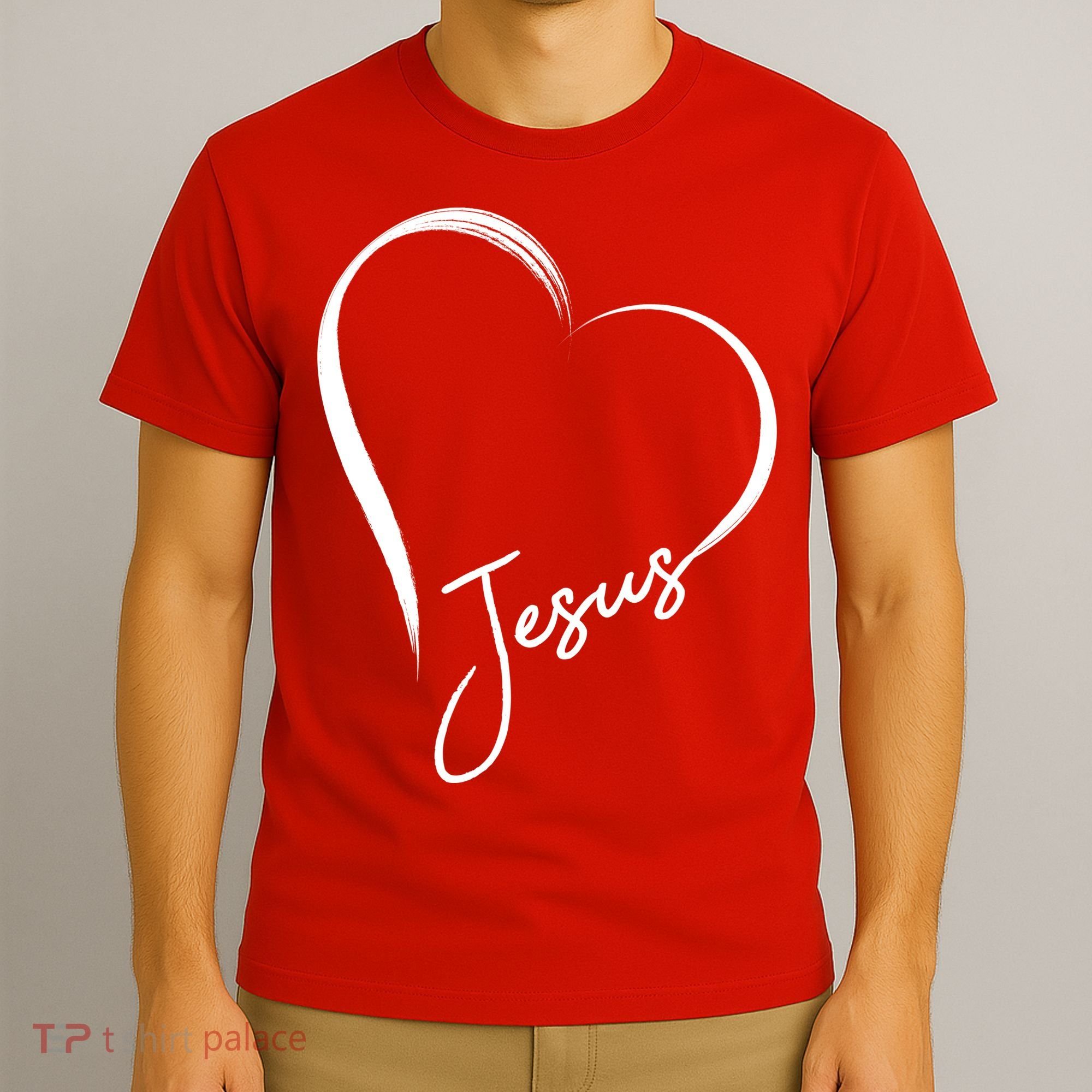 Jesus Love Simple Faith Heart T-Shirt