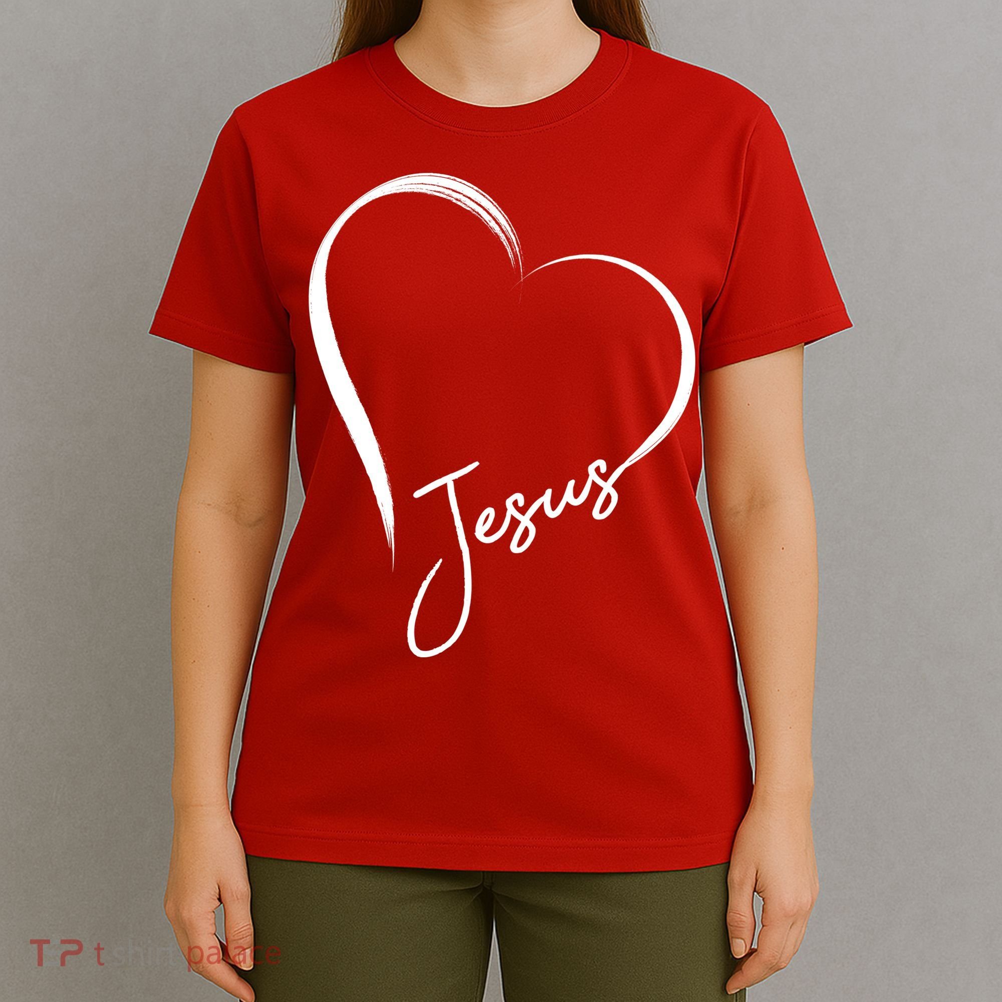 Jesus Love Simple Faith Heart T-Shirt