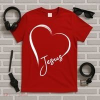 Jesus Love Simple Faith Heart T-Shirt thumb 5