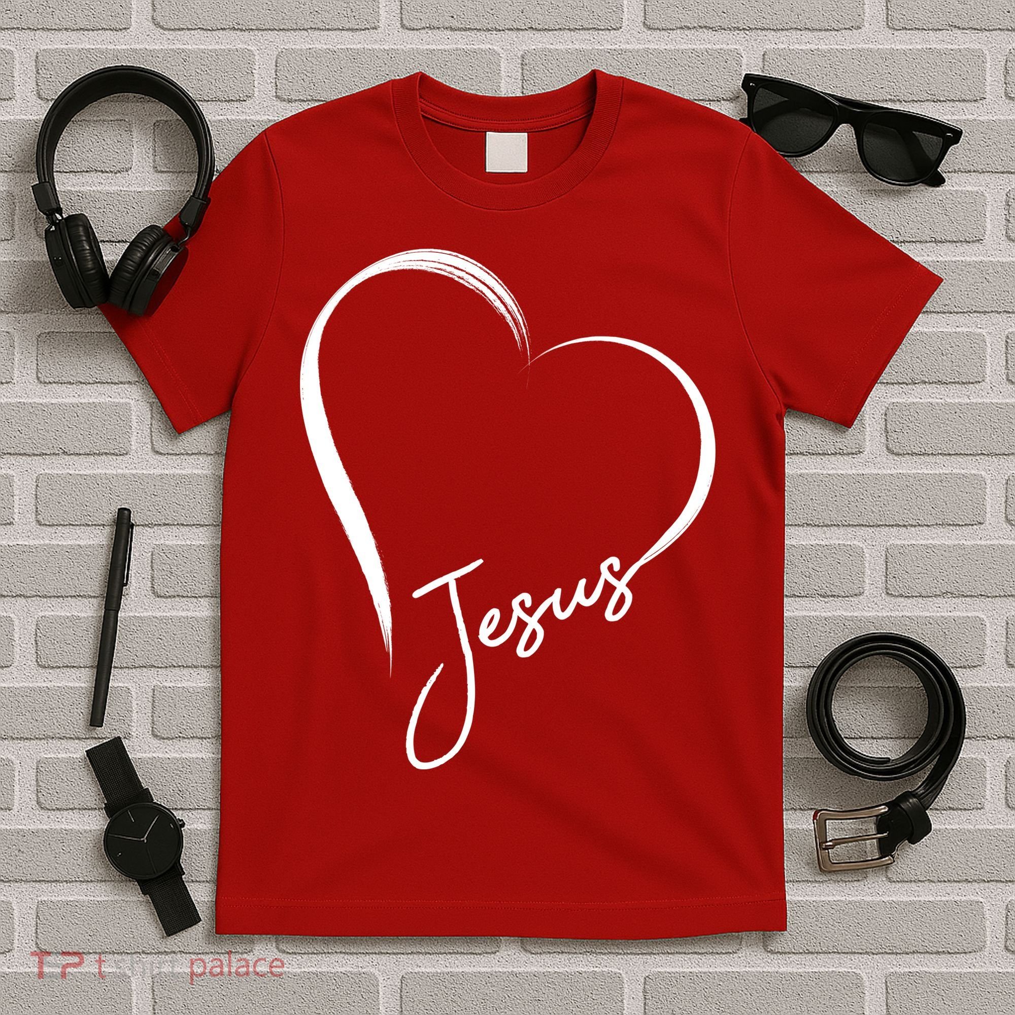 Jesus Love Simple Faith Heart T-Shirt