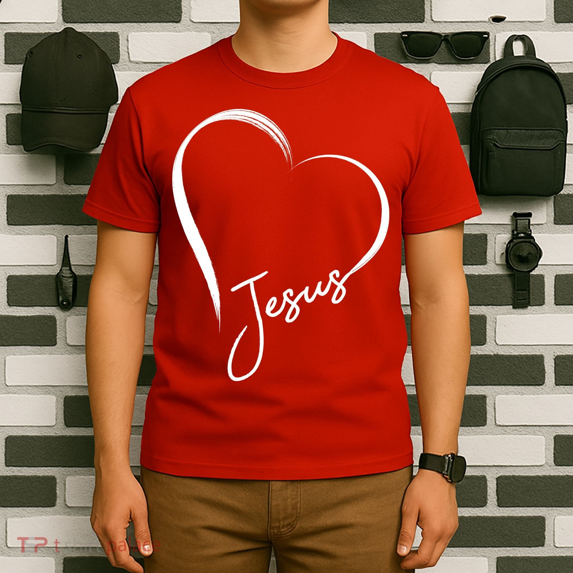 Jesus Love Simple Faith Heart T-Shirt