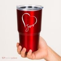 Jesus Love Simple Faith Heart Tumbler thumb 2