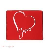 Jesus Love Simple Faith Heart Mousepad thumb 0