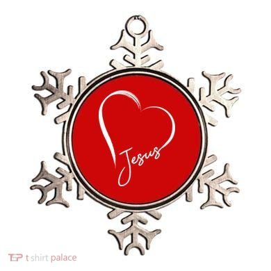Jesus Love Simple Faith Heart Ornament