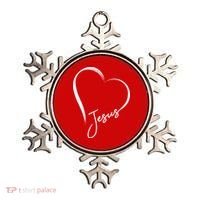 Jesus Love Simple Faith Heart Ornament thumb 0