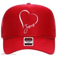 Jesus Love Simple Faith Heart Hat thumb 0