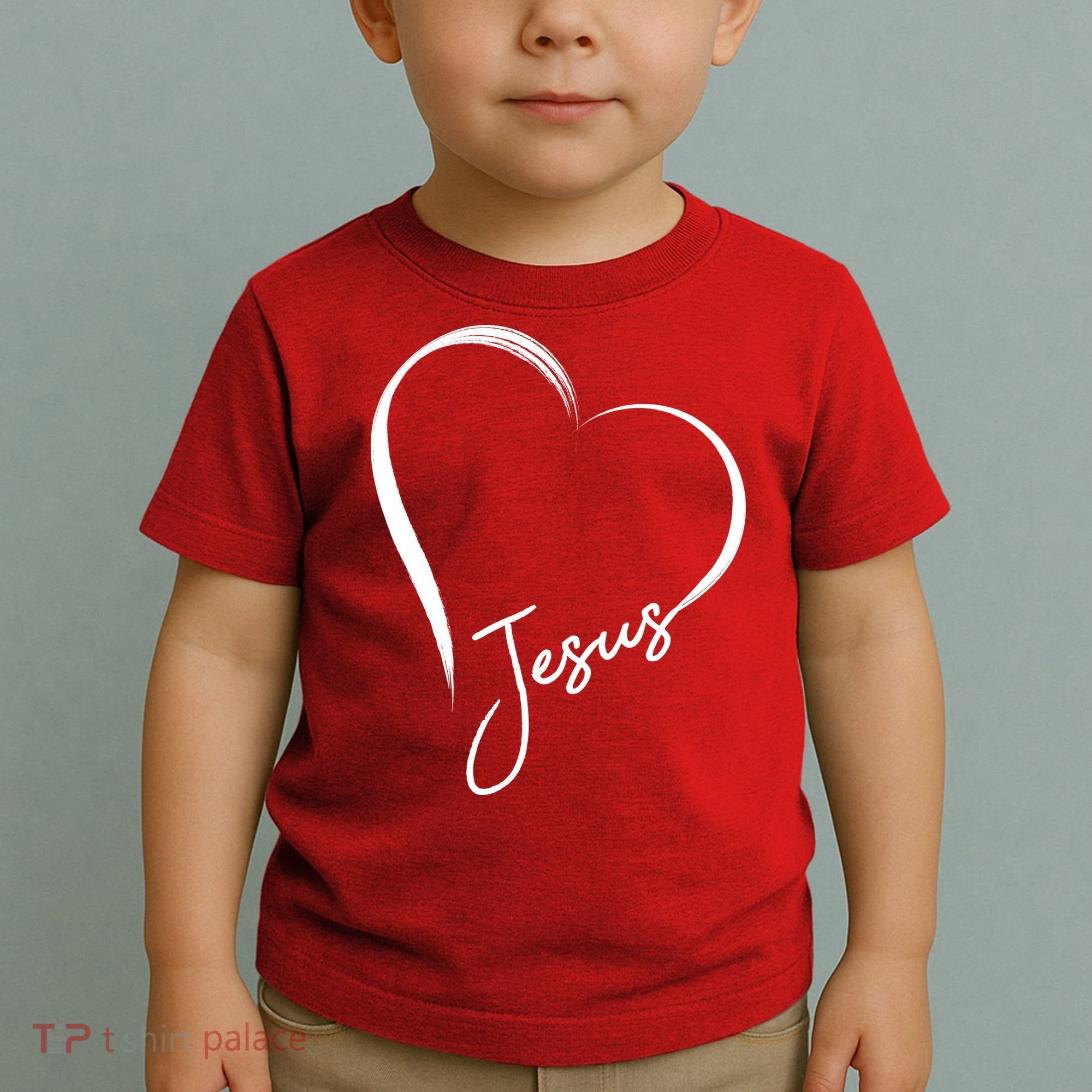 Jesus Love Simple Faith Heart Toddler T-Shirt