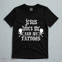 Jesus Loves Me and My Tattoos T-Shirt thumb 5