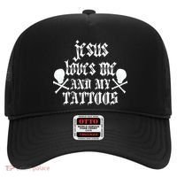 Jesus Loves Me and My Tattoos Hat thumb 0