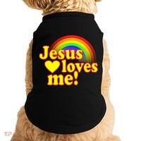 Jesus Loves Me Cool Rainbow Doggie Tank thumb 0