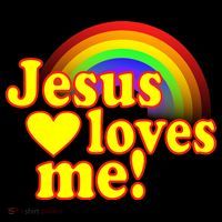 Jesus Loves Me Cool Rainbow Doggie Tank thumb 4