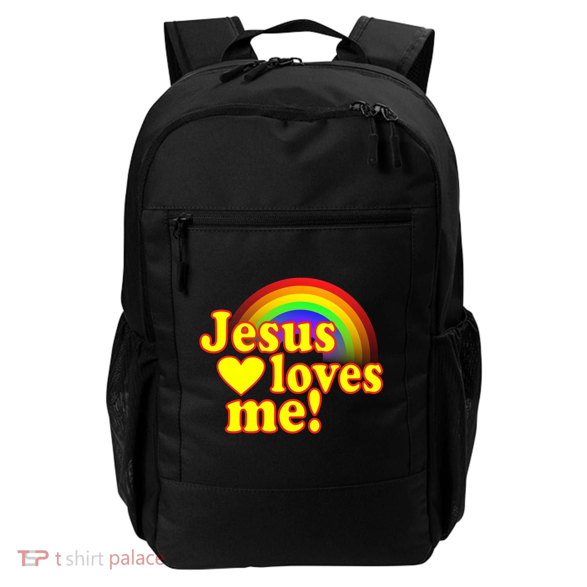 Jesus Loves Me Cool Rainbow Backpack