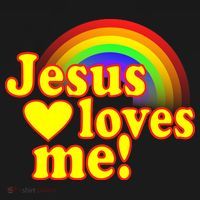Jesus Loves Me Cool Rainbow Backpack thumb 2