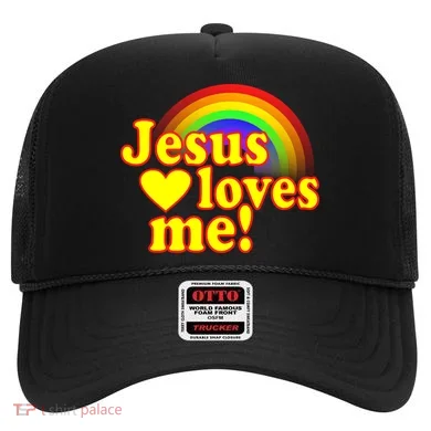 Jesus Loves Me Cool Rainbow Hat